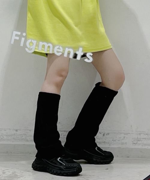 Figments（フィグメンツ）の「ナイロンレッグウォーマー（ソックス/靴下・レディース・ブラック/ホワイト・FREE）」の4枚目の写真