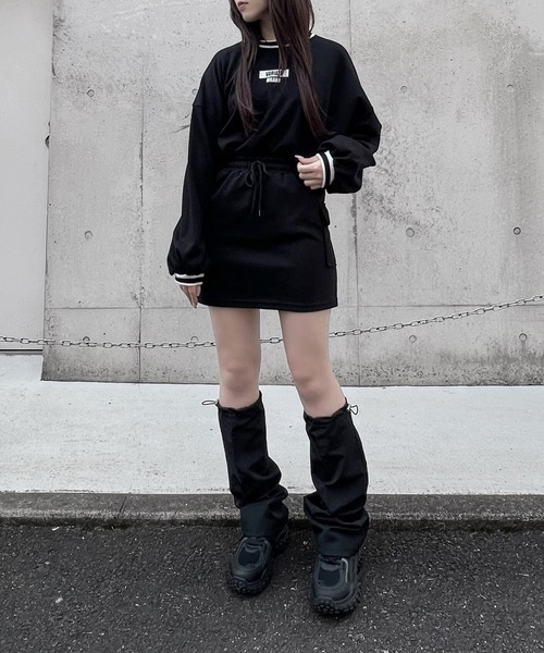 Figments（フィグメンツ）の「ナイロンレッグウォーマー（ソックス/靴下・レディース・ブラック/ホワイト・FREE）」の13枚目の写真