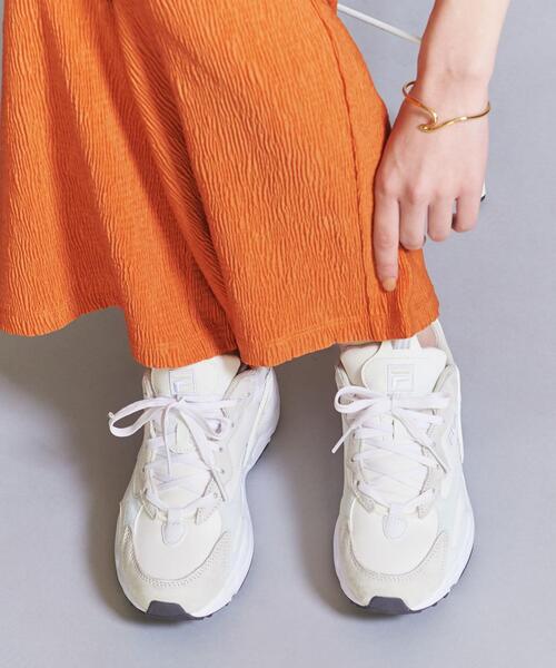 FILA(フィラ)の「<FILA>RAY TRACER/スニーカー(スニーカー・レディース・オフホワイト/ベージュ・23cm/23.5cm/24.5cm/24cm)」の3枚目の写真