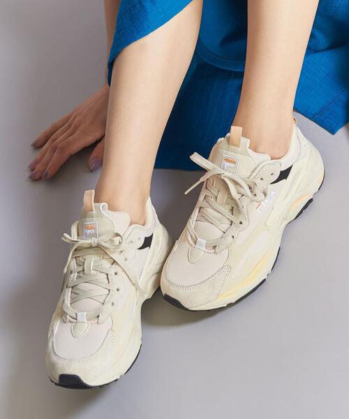 FILA(フィラ)の「<FILA>RAY TRACER/スニーカー(スニーカー・レディース・オフホワイト/ベージュ・23cm/23.5cm/24.5cm/24cm)」の4枚目の写真