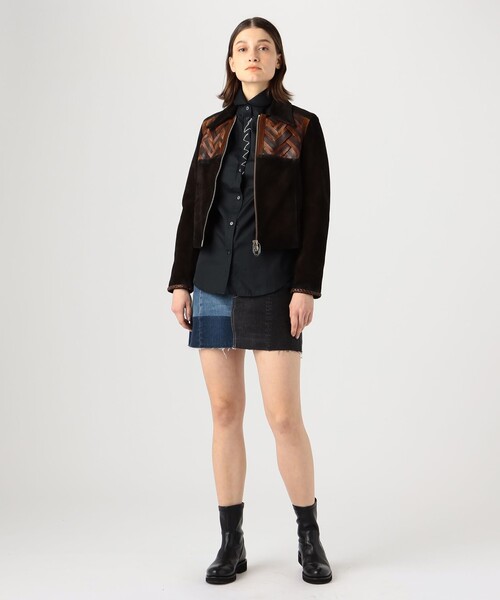 TOMORROWLAND (トゥモローランド)の「GOLDEN GOOSE DELUXE BRAND MIRA レザージャケット(その他アウター・レディース・ブラック・XS/XXS)」の2枚目の写真