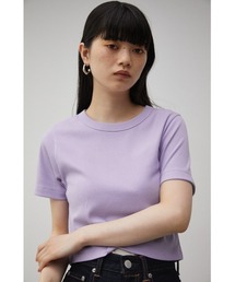 AZUL by moussy | A/B BASIC RIB CROPPED TEE/アズールベーシックリブクロップドTEE(Tシャツ/カットソー)