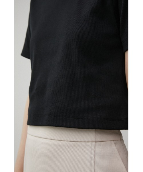 AZUL by moussy（アズールバイマウジー）の「A/B BASIC RIB CROPPED Tシャツ/アズールベーシックリブクロップドTシャツ（Tシャツ/カットソー・レディース・パープル/アイボリー/ブラック・SMALL/MEDIUM）」の22枚目の写真