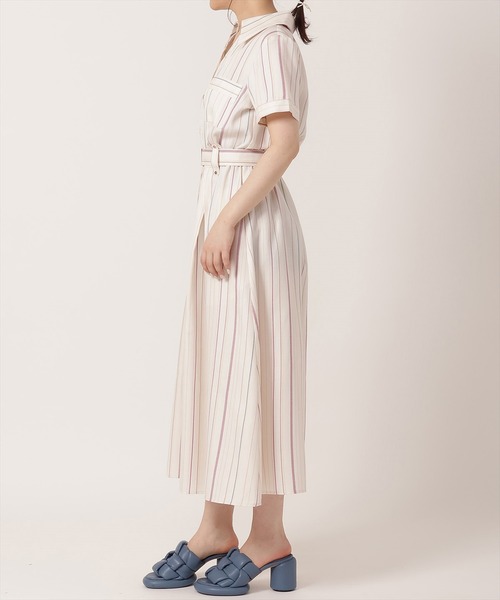 REDYAZEL(レディアゼル)の「ストライプワンピース(ワンピース・レディース・オフホワイト/ネイビー/グリーン/ブルー系その他/キャメル/ボルドー・SMALL/MEDIUM)」の9枚目の写真