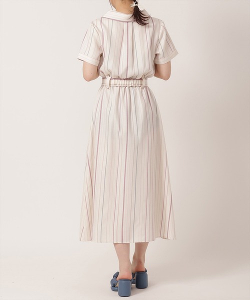 REDYAZEL(レディアゼル)の「ストライプワンピース(ワンピース・レディース・オフホワイト/ネイビー/グリーン/ブルー系その他/キャメル/ボルドー・SMALL/MEDIUM)」の10枚目の写真