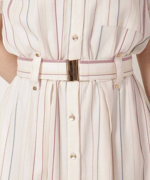 REDYAZEL(レディアゼル)の「ストライプワンピース(ワンピース・レディース・オフホワイト/ネイビー/グリーン/ブルー系その他/キャメル/ボルドー・SMALL/MEDIUM)」の13枚目の写真