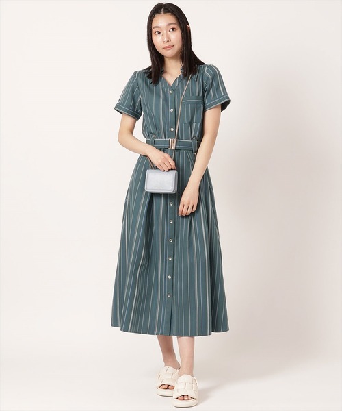 REDYAZEL(レディアゼル)の「ストライプワンピース(ワンピース・レディース・オフホワイト/ネイビー/グリーン/ブルー系その他/キャメル/ボルドー・SMALL/MEDIUM)」の17枚目の写真