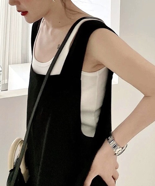 SHEENA（シーナ）の「裾スリットリラックスサロペット（サロペット/オーバーオール・レディース・ブラック・M/S）」の14枚目の写真