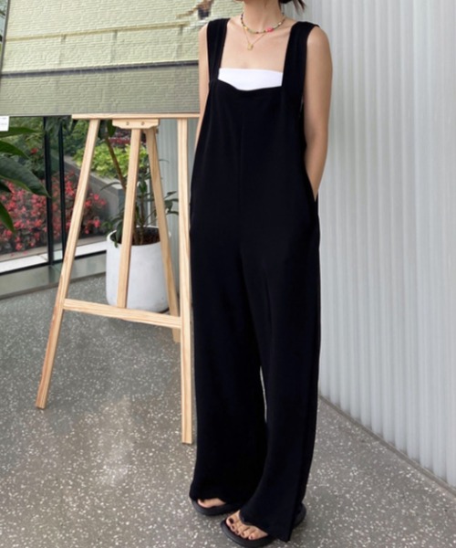 SHEENA（シーナ）の「裾スリットリラックスサロペット（サロペット/オーバーオール・レディース・ブラック・M/S）」の17枚目の写真