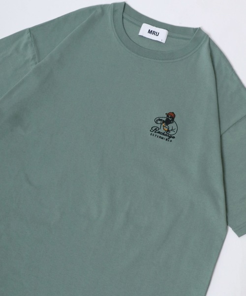 MRU(エムアールユー)の「MRU/エムアールユー 髭おじさん ワンポイント刺繍 半袖Tシャツ レディース メンズ(Tシャツ/カットソー・メンズ・モスグリーン/ホワイト/ネイビー/ブラック系その他/ブルー系その他/ホワイト系その他/グリーン系その他/ブラック/ブラック系その他2/ブルー系その他2/グリーン系その他2/ホワイト系その他2/ブラック系その他3/ホワイト系その他3・M/L/LL)」の11枚目の写真