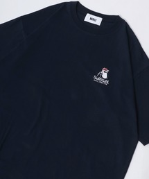 MRU/エムアールユー 髭おじさん ワンポイント刺繍 半袖Tシャツ レディース メンズ