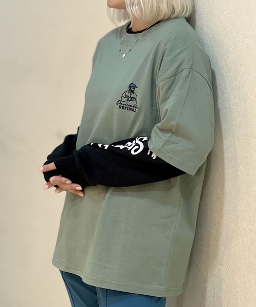 MRU(エムアールユー)の「MRU/エムアールユー 髭おじさん ワンポイント刺繍 半袖Tシャツ レディース メンズ(Tシャツ/カットソー・メンズ・モスグリーン/ホワイト/ネイビー/ブラック系その他/ブルー系その他/ホワイト系その他/グリーン系その他/ブラック/ブラック系その他2/ブルー系その他2/グリーン系その他2/ホワイト系その他2/ブラック系その他3/ホワイト系その他3・M/L/LL)」の22枚目の写真