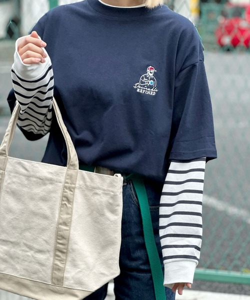 MRU(エムアールユー)の「MRU/エムアールユー 髭おじさん ワンポイント刺繍 半袖Tシャツ レディース メンズ(Tシャツ/カットソー・メンズ・モスグリーン/ホワイト/ネイビー/ブラック系その他/ブルー系その他/ホワイト系その他/グリーン系その他/ブラック/ブラック系その他2/ブルー系その他2/グリーン系その他2/ホワイト系その他2/ブラック系その他3/ホワイト系その他3・M/L/LL)」の18枚目の写真