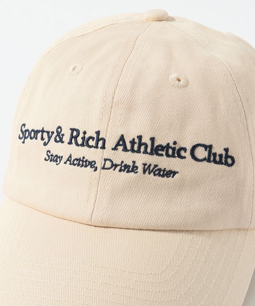 SPORTY&RICH(スポーティアンドリッチ)の「【SPORTY&RICH / スポーティアンドリッチ】ATHLETIC CLUB HAT(キャップ・メンズ・ホワイト系その他・FREE)」の4枚目の写真