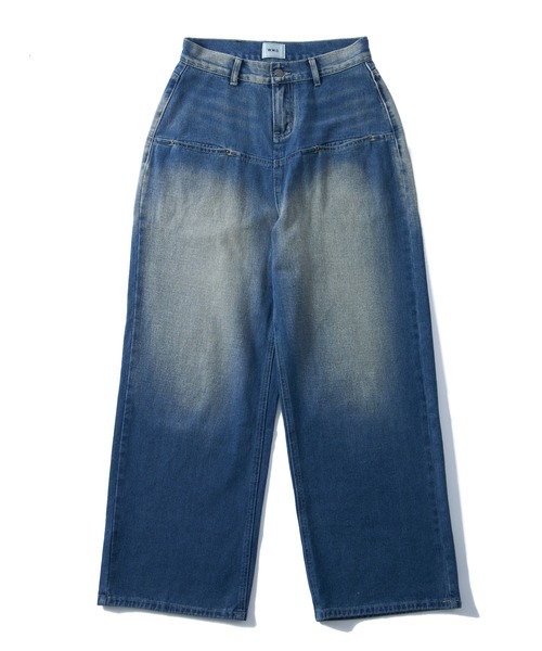 WHO'S WHO gallery（フーズフーギャラリー）の「《UNISEX / サイズ展開あり》スラッシュポケットブラストワイドデニム（デニムパンツ・レディース・ネイビー/ネイビー系1/ブルー系その他2/ライトグレー/サックスブルー/ブルー/サンドベージュ/ブルー系その他3/ベージュ系その他/グレー系その他/ブルー系その他4/ピンク/ピンク系その他/ネイビー系2/グレー系その他2・FREE/SMALL/X-LARGE/LARGE/X-SMALL）」の20枚目の写真