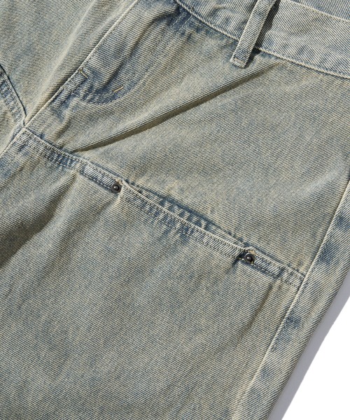 《UNISEX / サイズ展開あり》スラッシュポケットブラストワイドデニム（デニムパンツ）｜WHO'S WHO gallery（フーズフーギャラリー）