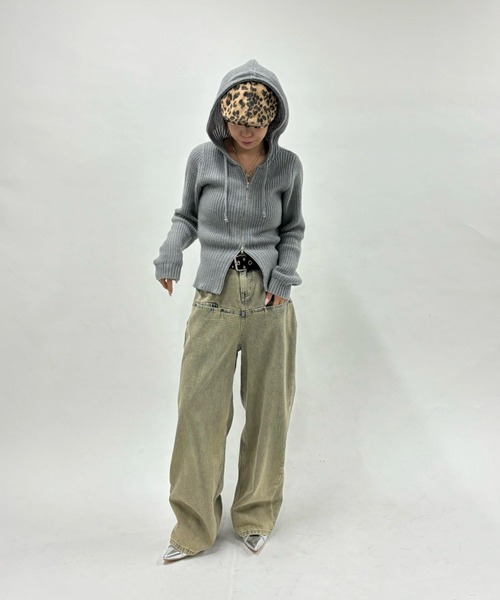 《UNISEX / サイズ展開あり》スラッシュポケットブラストワイドデニム（デニムパンツ）｜WHO'S WHO gallery（フーズフーギャラリー）