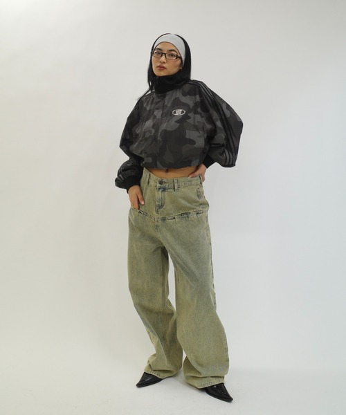 《UNISEX / サイズ展開あり》スラッシュポケットブラストワイドデニム（デニムパンツ）｜WHO'S WHO gallery（フーズフーギャラリー）