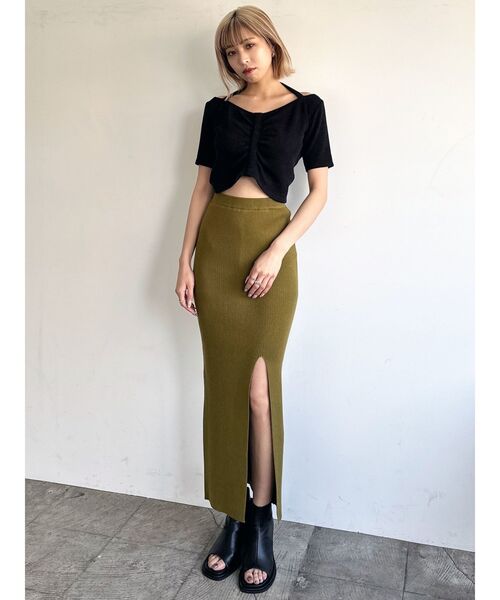 EMODA(エモダ)の「オープントゥーフィットブーツ(ブーツ・レディース・ブラック/アイボリー・LARGE/SMALL/MEDIUM)」の4枚目の写真