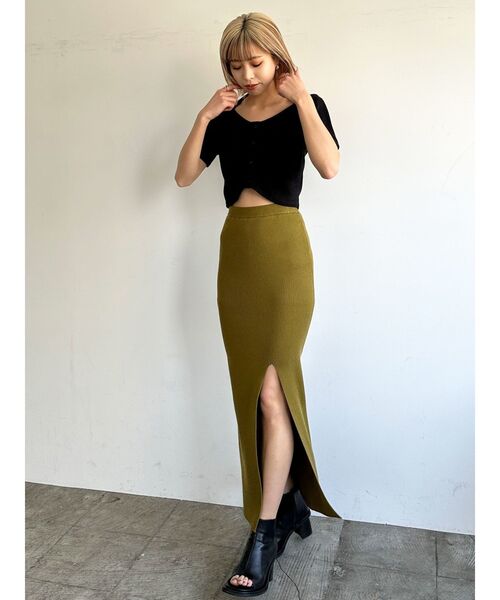 EMODA(エモダ)の「オープントゥーフィットブーツ(ブーツ・レディース・ブラック/アイボリー・LARGE/SMALL/MEDIUM)」の5枚目の写真