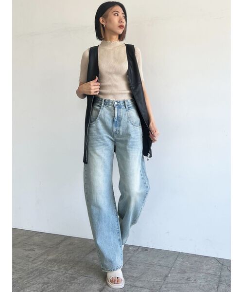 EMODA(エモダ)の「オープントゥーフィットブーツ(ブーツ・レディース・ブラック/アイボリー・LARGE/SMALL/MEDIUM)」の16枚目の写真