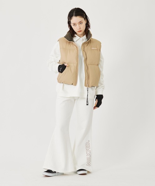 MILKFED.（ミルクフェド）の「LOGO ARM WARMER（アームカバー・レディース・オフホワイト/ライトグリーン/チャコール・ONE SIZE）」の6枚目の写真