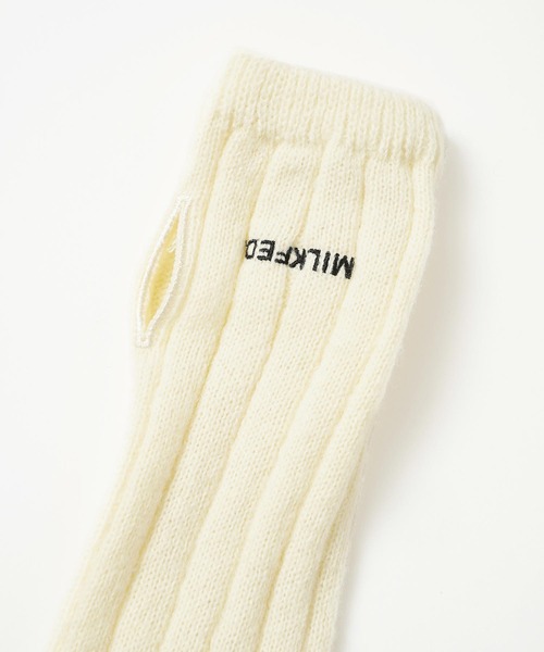 MILKFED.（ミルクフェド）の「LOGO ARM WARMER（アームカバー・レディース・オフホワイト/ライトグリーン/チャコール・ONE SIZE）」の10枚目の写真