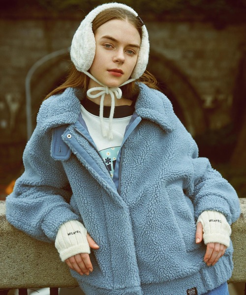 MILKFED.（ミルクフェド）の「LOGO ARM WARMER（アームカバー・レディース・オフホワイト/ライトグリーン/チャコール・ONE SIZE）」の17枚目の写真