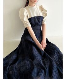 RESEXXY | チェックレイヤードフレアワンピース(ワンピース)