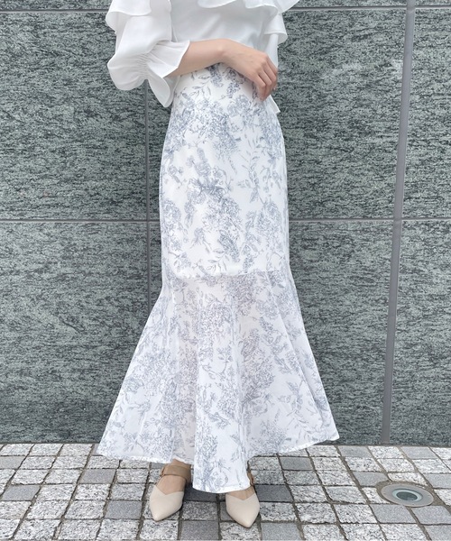 TORTE（トルテ）の「オーガンマーメイドスカート（スカート・レディース・ダークブルー/ブラック/ベージュ・FREE）」の3枚目の写真