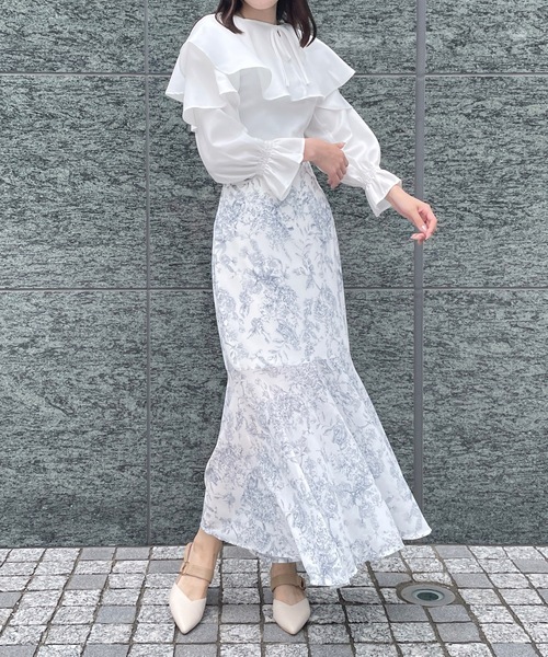 TORTE（トルテ）の「オーガンマーメイドスカート（スカート・レディース・ダークブルー/ブラック/ベージュ・FREE）」の17枚目の写真