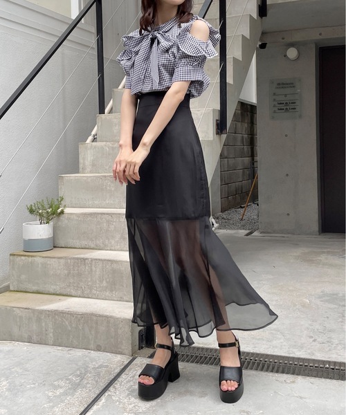 TORTE（トルテ）の「オーガンマーメイドスカート（スカート・レディース・ダークブルー/ブラック/ベージュ・FREE）」の8枚目の写真