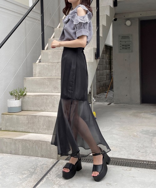 TORTE（トルテ）の「オーガンマーメイドスカート（スカート・レディース・ダークブルー/ブラック/ベージュ・FREE）」の9枚目の写真