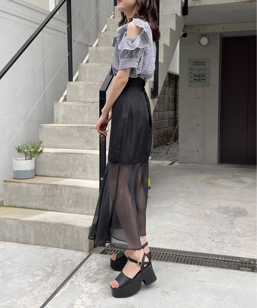 TORTE（トルテ）の「オーガンマーメイドスカート（スカート・レディース・ダークブルー/ブラック/ベージュ・FREE）」の10枚目の写真