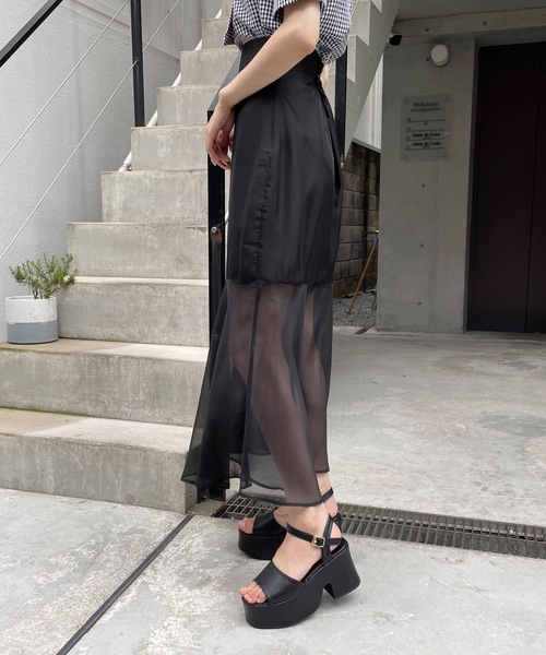 TORTE（トルテ）の「オーガンマーメイドスカート（スカート・レディース・ダークブルー/ブラック/ベージュ・FREE）」の12枚目の写真