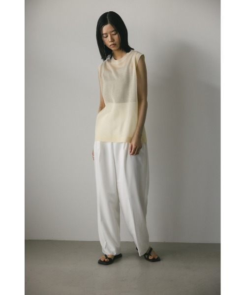 STYLEMIXER(スタイルミキサー)の「ウォッシャブルリネンミックスニットタンク(タンクトップ・レディース・アイボリー/ブラック/チャコールグレー/ピンク・FREE)」の6枚目の写真