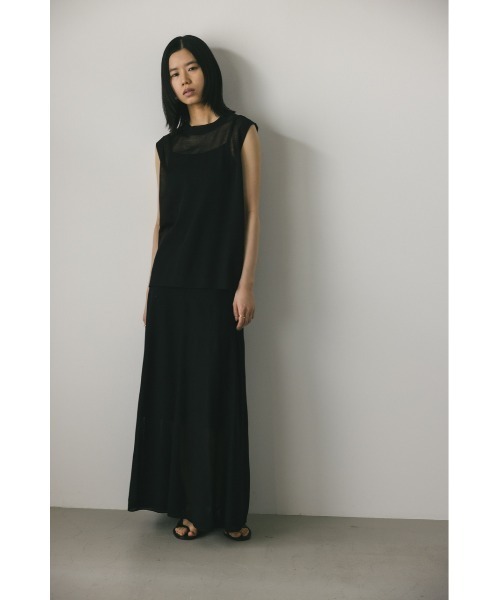 STYLEMIXER(スタイルミキサー)の「ウォッシャブルリネンミックスニットタンク(タンクトップ・レディース・アイボリー/ブラック/チャコールグレー/ピンク・FREE)」の14枚目の写真