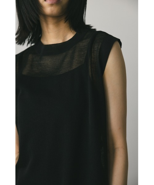 STYLEMIXER(スタイルミキサー)の「ウォッシャブルリネンミックスニットタンク(タンクトップ・レディース・アイボリー/ブラック/チャコールグレー/ピンク・FREE)」の17枚目の写真