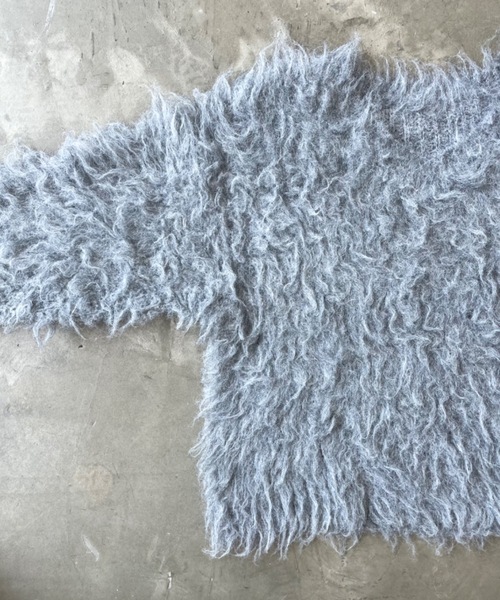 SHAGGIE（シャギー）の「ウール深Vネックシャギーオーバーニット（ニット/セーター・レディース・ブラック/グレー/ピンク/ブルー・FREE）」の14枚目の写真