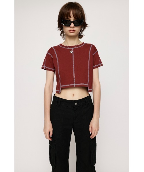 ✨SLY✨(スライ)N3-B SHORTダークレッド・希少カラー SLY | FRILL PUFF CUT トップス (Tシャツ・カットソー(半袖