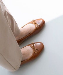 flune（フリューン）の「『freely（フリーリー）』 4E スクエアトゥ バレエシューズ（バレエシューズ）」