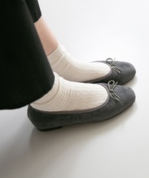 レディースのバレエシューズ（グレー/灰色系）ファッション通販