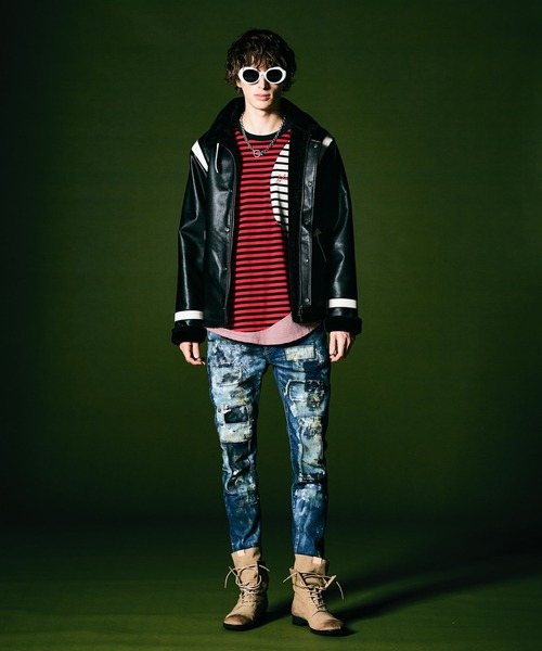 glamb（グラム）の「Dirt Unplugged Denim / ダートアンプラグドデニム（デニムパンツ・メンズ・インディゴブルー・S/M/L）」の15枚目の写真