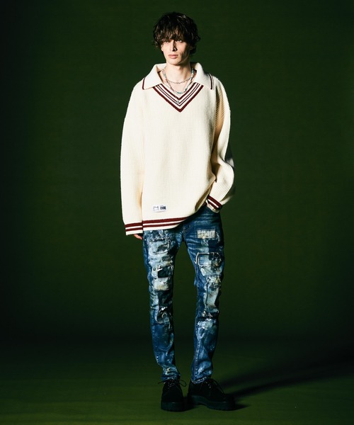 glamb（グラム）の「Dirt Unplugged Denim / ダートアンプラグドデニム（デニムパンツ・メンズ・インディゴブルー・S/M/L）」の6枚目の写真