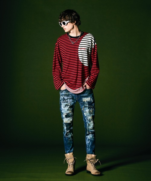 glamb（グラム）の「Dirt Unplugged Denim / ダートアンプラグドデニム（デニムパンツ・メンズ・インディゴブルー・S/M/L）」の9枚目の写真