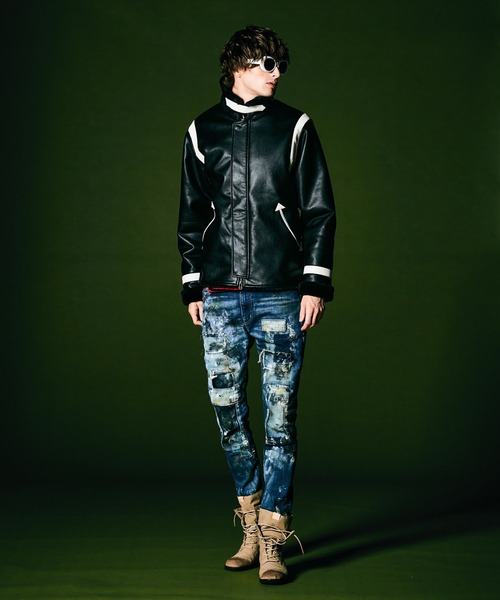 glamb（グラム）の「Dirt Unplugged Denim / ダートアンプラグドデニム（デニムパンツ・メンズ・インディゴブルー・S/M/L）」の10枚目の写真