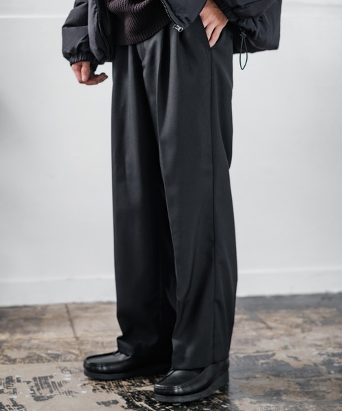 improves（インプローブス）の「【NULL】ポリ スラックス パンツ セットアップ対応（スラックス・メンズ・ブラック/ブラウン/ネイビー/スモークグレー・MEDIUM/LARGE）」の2枚目の写真