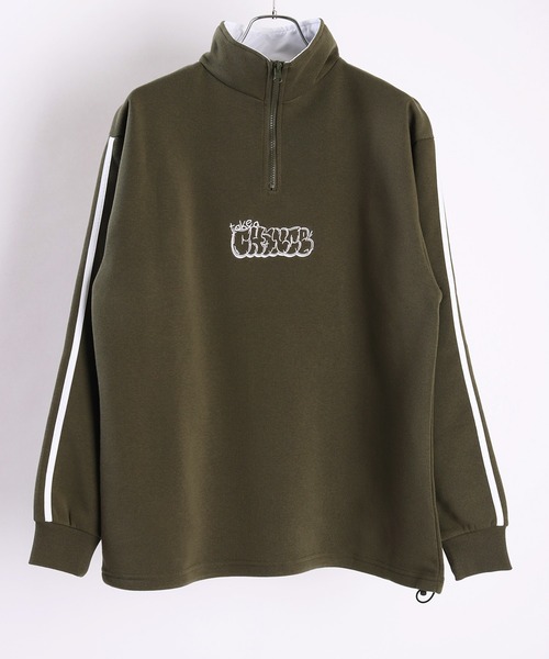 WESTSEA（ウエストシー）の「ストレッチ 裏起毛 ビリヤードロゴ サイコロ デザイン ハーフジッププルオーバー（スウェット・メンズ・グリーン/アッシュ/ブラック系その他/グレー系その他/杢グレー/ブラック・M/L）」の11枚目の写真