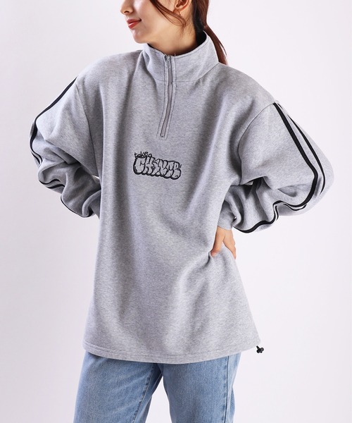 WESTSEA（ウエストシー）の「ストレッチ 裏起毛 ビリヤードロゴ サイコロ デザイン ハーフジッププルオーバー（スウェット・メンズ・グリーン/アッシュ/ブラック系その他/グレー系その他/杢グレー/ブラック・M/L）」の13枚目の写真