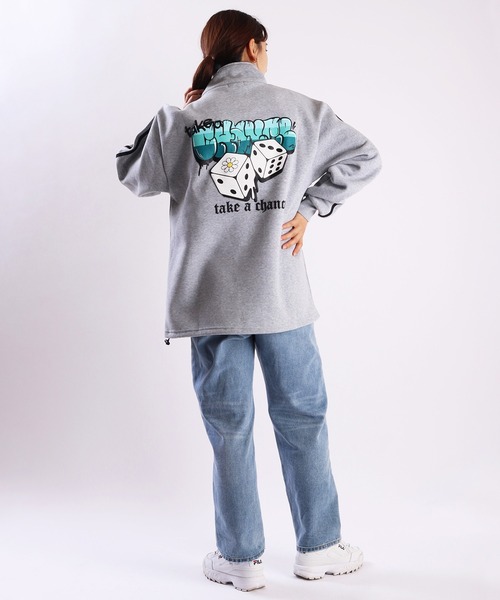 WESTSEA（ウエストシー）の「ストレッチ 裏起毛 ビリヤードロゴ サイコロ デザイン ハーフジッププルオーバー（スウェット・メンズ・グリーン/アッシュ/ブラック系その他/グレー系その他/杢グレー/ブラック・M/L）」の16枚目の写真